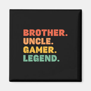 Funny Gamer Brother Uncle Gaming Legend Mens Video Magnet