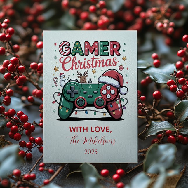 Funny Gamer Christmas Holiday Card (Creator Uploaded)