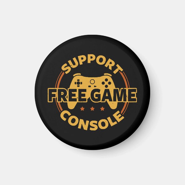 Funny Gamer Console Protest Gaming Magnet (Front)