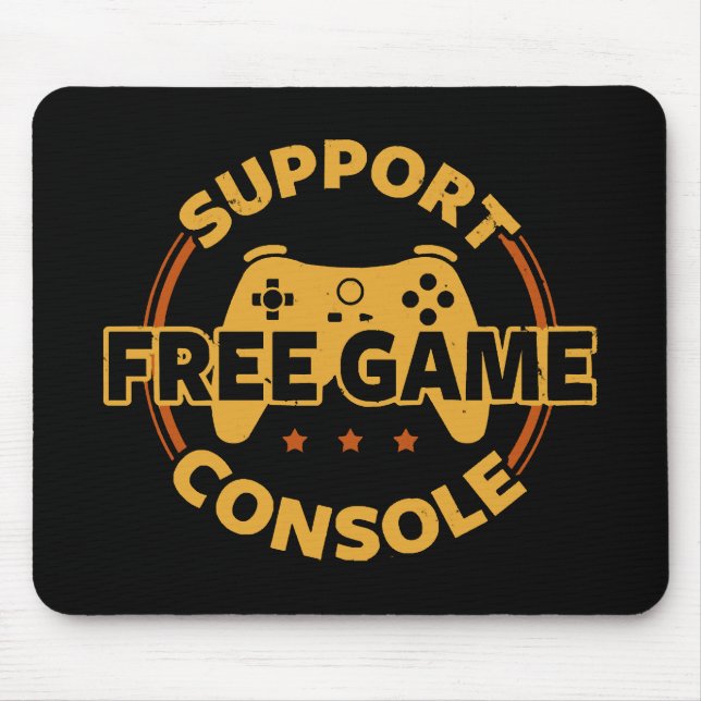 Funny Gamer Console Protest Gaming Mouse Pad (Front)