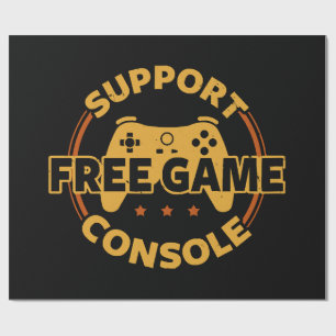 Funny Gamer Console Protest Gaming Wrapping Paper
