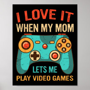 Funny Gamer Gift For Boys Console Video Game Prese Poster