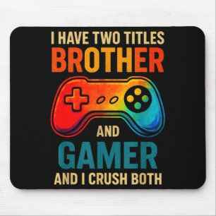 Funny Gamer Graphic Tee For Boys Teens Kids Video Mouse Pad