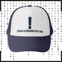 Funny gamer hat, Exclamation point mission