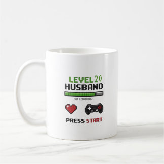 Funny Gamer Husband Mug Pixel Art Retro Design -