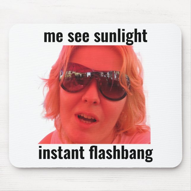 Funny Gamer Meme Mouse Pad Instant Flashbang (Front)