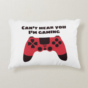 Funny Gamer Meme - Videogames Nerd Typographic Accent Pillow
