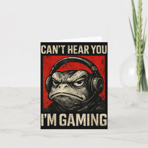 Funny Gamer Mpy Frog Art Men Women Boys Video Gami Card
