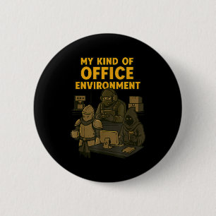 Funny Gamer Office Work Sarcasm Gamer Nerd Office 2 Inch Round Button