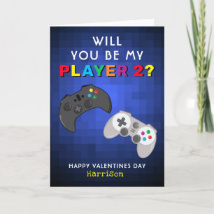 Funny Gamer Personalized Valentines Day Holiday Card