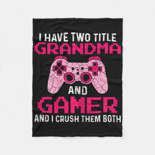 Funny Gamer Quote Video Games Gaming Gift For Gran Fleece Blanket