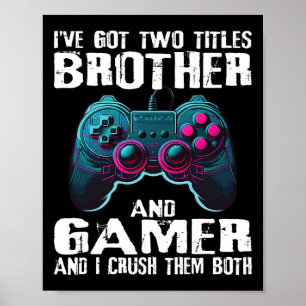 Funny Gamer Sayings For Boys Teens Kids Video Game Poster