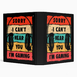 Funny Gamer Shirt for Teens Boys Men Video Gaming Binder