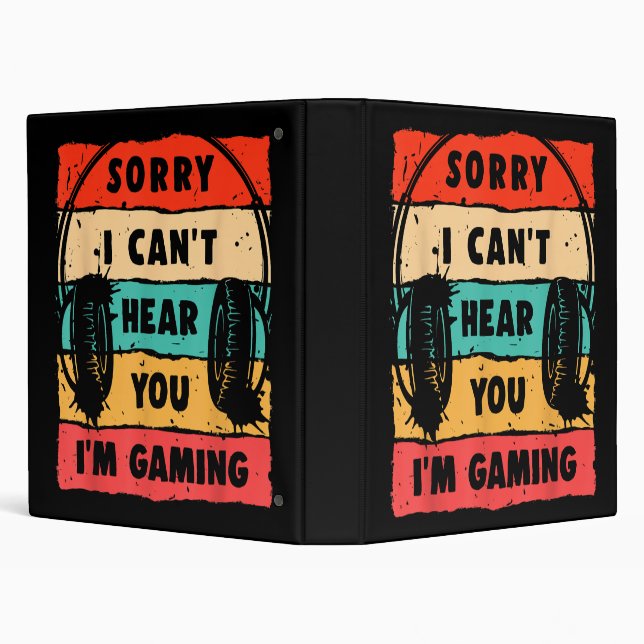 Funny Gamer Shirt for Teens Boys Men Video Gaming Binder (Background)