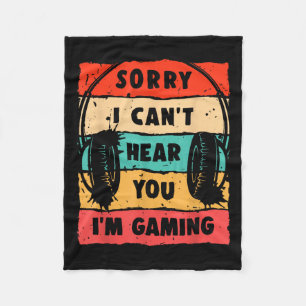 Funny Gamer Shirt For Teens Boys Men Video Gaming  Fleece Blanket