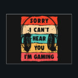 Funny Gamer Shirt for Teens Boys Men Video Gaming Postcard<br><div class="desc">Funny Gamer Shirt for Teens Boys Men Video Gaming</div>