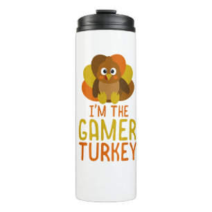 Funny Gamer Turkey Family Matching Thanksgiving Thermal Tumbler