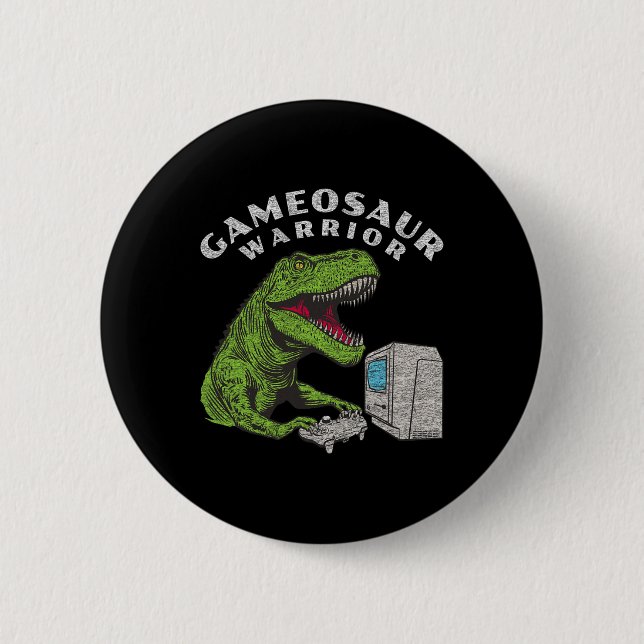 Funny Gamer Video Game Player  2 Inch Round Button (Front)