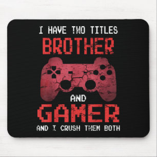 Funny Gamer Vintage Video Games For Boys Brother Mouse Pad