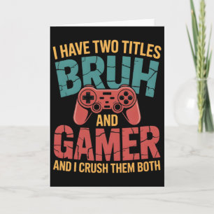 Funny Gamer Vintage Video Games For Boys Brother S Card