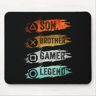 Funny Gamer Vintage Video Games For Boys Brother S Mouse Pad