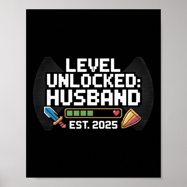 Funny Gamer Wedding Engagement Gift Tee  Poster (Front)