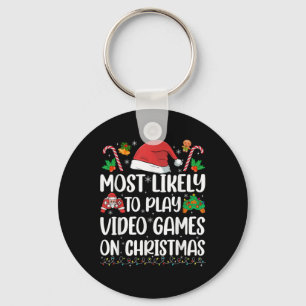 Funny Gamer Xmas Likely Play Video Games On Christ Keychain