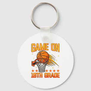 Funny Games On 10th Grade Basketball First Day Of Keychain