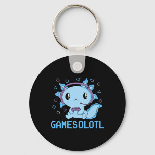 Funny Gamesolotl Anime Kawaii Gaming Axolotl Video Keychain