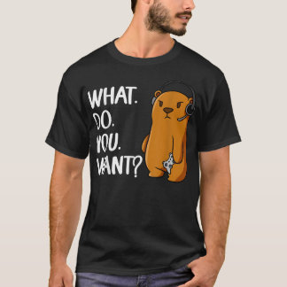 Funny Gaming Bear  T-Shirt