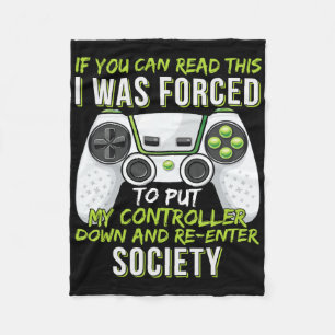 Funny Gaming Boys Girls Men Gamer Video Game 5 Fleece Blanket