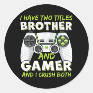 Funny Gaming Boys Girls Men Gamer Video Game Classic Round Sticker