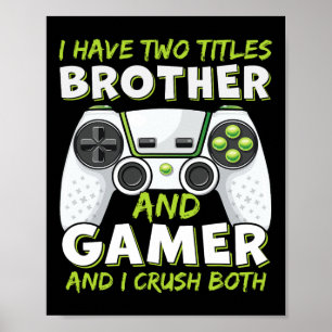 Funny Gaming Boys Girls Men Gamer Video Game Poster