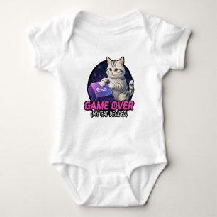 Funny Gaming Cat Gamer Gift - My Cat Decided Game Baby Bodysuit