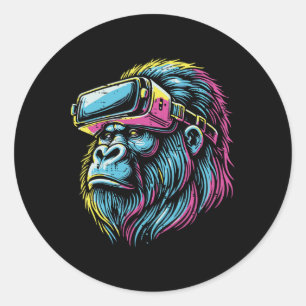 Funny Gaming Cool Video Games Gamer Men Boys Kids  Classic Round Sticker
