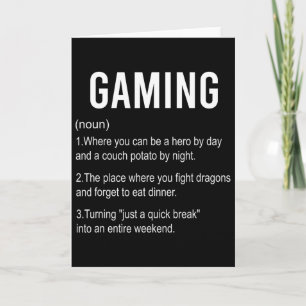 Funny Gaming Definition2 Card