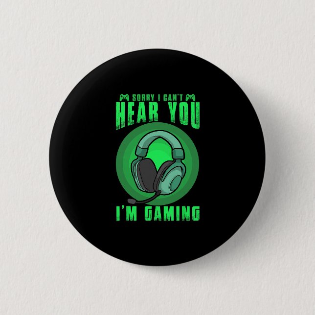 Funny Gaming Gamer Game Controller Video Gaming Fo 2 Inch Round Button (Front)