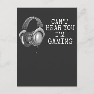 Funny Gaming Headset Kid Gamer Humour Postcard