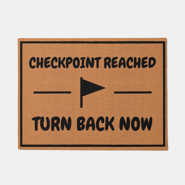 Funny Gaming Humour Minimalist Rustic Introvert Doormat (Front)