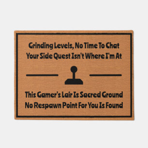 Funny Gaming Introvert Humour Minimalist Rustic  Doormat