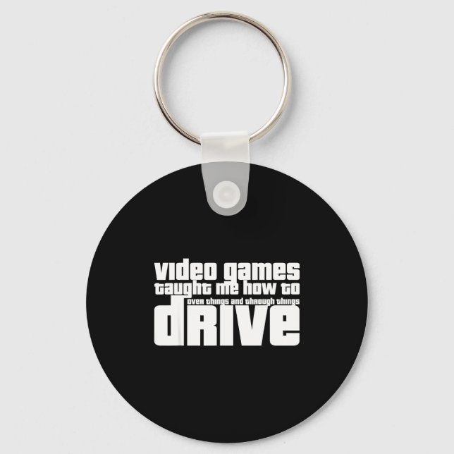 Funny Gaming New Driver Video Game Driving Instruc Keychain (Front)