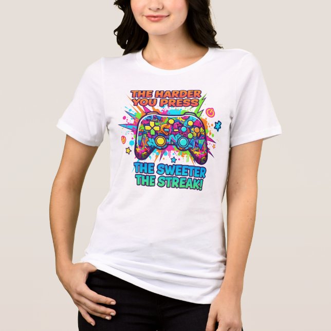Funny Gaming Quote Tee" Tri-Blend Shirt (Front)