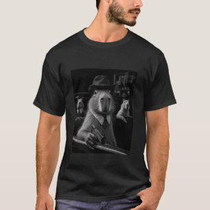 Funny Gangster Capybaras Street Design T-Shirt