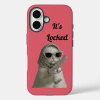 Funny Gangster Cat Sunglasses Pink Phone case