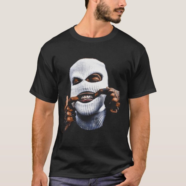 Funny Gangster Gangsta Hip Hop Hiphop Gold Teeth H T-Shirt (Front)
