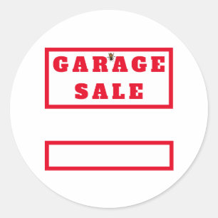 Funny Garage Sale Classic Round Sticker