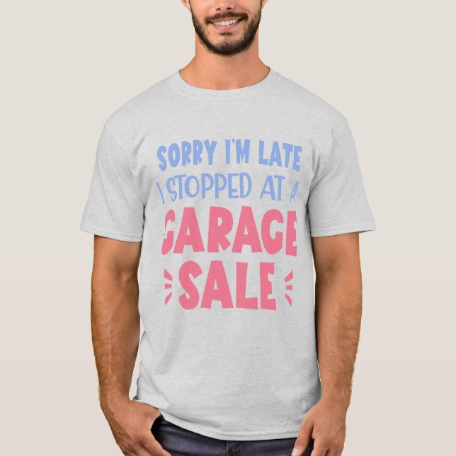 Funny Garage Sale T-Shirt, Lavender and Pink T-Shi T-Shirt (Front)