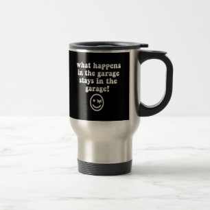 Funny garage travel mug