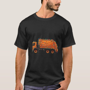 Funny Garbage Truck Christmas Graphics Lights Love T-Shirt