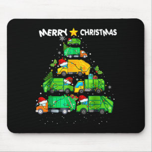 Funny Garbage Truck Christmas Tree Ornament Decor Mouse Pad